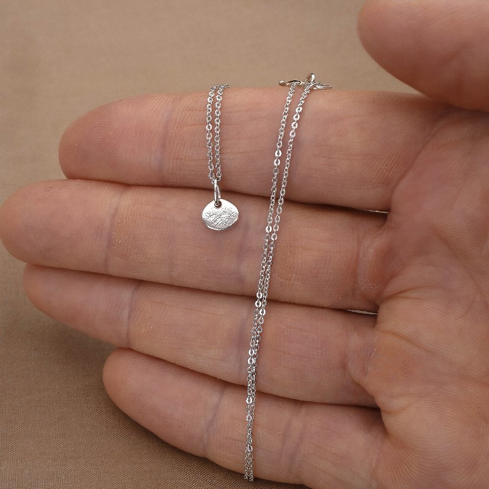 925 Sterling Silver Link Necklace, Tiny Tiny Char… - image 5